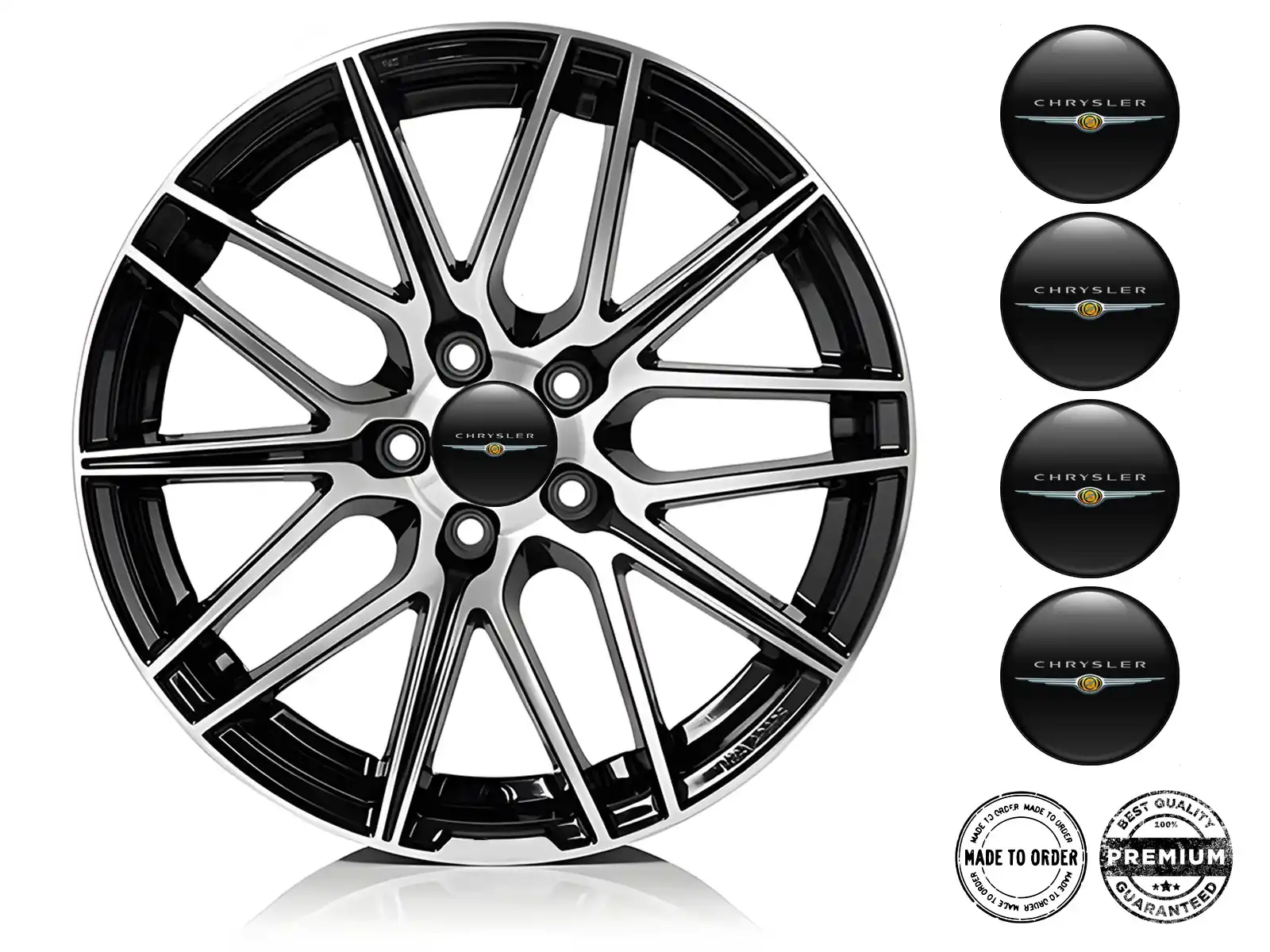 Chrysler  Radaufkleber Logo Harzgewölbtes Design